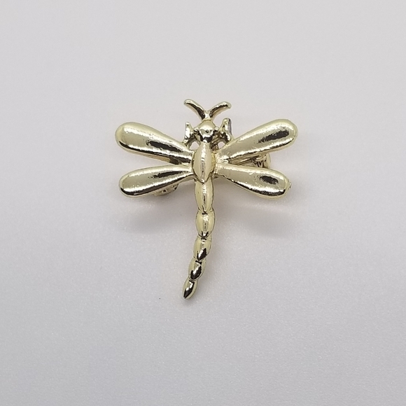 Gold tone dragonfly pin - Picture 1 of 5